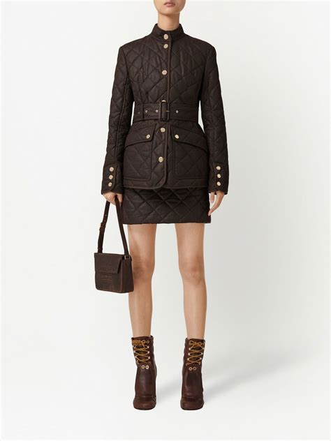 burberry belted quilted jacket|burberry quilted jacket sale women.